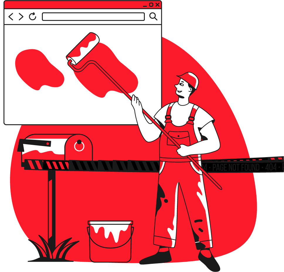 pintor si mulando que pinta una ventana web